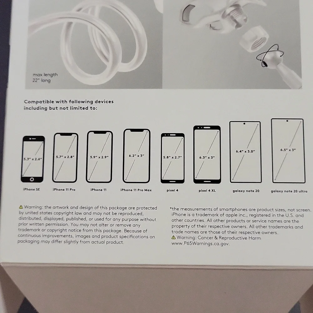 Real Simple clamp phone mount, white